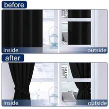 Hiasan Black Out Curtains 63 Inch Long Sewn With Tiebacks, Rod Pocket & Back Tab Blackout Thermal Insulated Drapes 42 Inch Wide, Room Darkening Curtains 2 Panels For Living Room Bedroom,42inchWx63inchL(Packof2),Black - 黑色的 - 查看 7