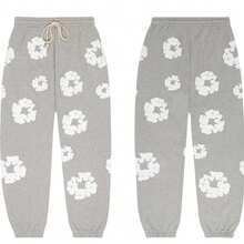 Denim Tears 'Sweatpants 'The Cotton Wreath' Pants Graphic And Drawstring For Unisex Adult - SOLE SERIOUSS, Women's Casual Drawstring With Modern Men Breathable Technology, Versatile Street Style Joggers Suitable For Streetwear, Casual Daily Wear, Weekend Outings, Music Festivals, Social Gatherings And More, Making It A Great Gift For Boyfriends Or Husbands.Sweatpants Sweats Wide For Men Sweat Pants Baggy Sweatpants - 查看 3