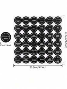 5 Sheets, 180pcs Total Round Spice Labels With Adhesive, Writable, Suitable For Kitchen Pantry Jars, Lids, Food Containers And Spice Storage Boxes - Multicolor - View 2