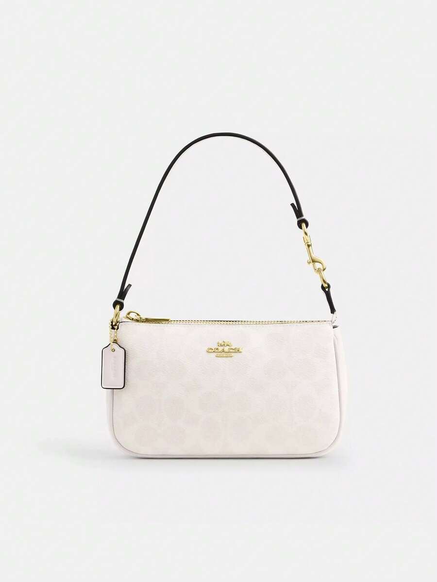 Bags For Women Women's Shouder Bag In Signature Canvas Christmas Gift For Her 2026 Valentines Gift,COACH Bags For Women Underarm Bag Use For Casual Shopping Travel School Office And Gift For Her - White Chalk - 查看 1