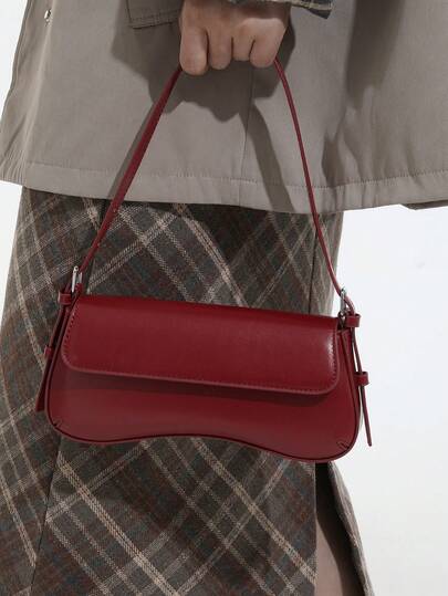 1pc Fashionable Casual Versatile High-Quality Flap One Shoulder Bag, Suitable For Going Out