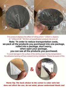 1件装3D立体自粘踢脚线 - 欧式风格,通用防水易安装家居装饰墙饰条,适用于房间翻新和DIY | 2026年情人节和新年装饰 | 复活节和圣诞节的完美节日家居装修礼物 - 金色 - 查看 12