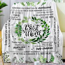 Give Me The Most Beautiful Gift For My Mom - A Blanket, With A Retro And Warm Style,Super Soft Flannel Printed  Blanket,As Birthday Gifts, Family, Wedding, Souvenir Blankets, Polyester Blankets Suitable For All Seasons, Washable, Machine Washable, Lightweight, Breathable, Comfortable, Warm, Unique, 280gsm For Him, Her Personalized Ideal Gifts For Her, Perfect Nap, Camping, Travel, Home, Daily Life, Office Decoration, Birthday, Anniversary, Valentine's Day, Thanksgiving, Christmas, Halloween, Mother's Day, Wedding, New Year Gifts ,Sofa,Bed,Car,Bedroom,Living Room,Office,  Outdoor Camping, Beach,Wall Decoration - 多色24 - 查看 4