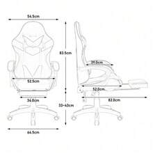 Gaming Chairs - White+Black + Upholstered + Foam - View 11