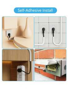1Roll Cable Slot,Invisible Anti-Step Decorative Wire Cover,Cable Protective Cover, Semi-Circular Side Opening Self-Adhesive Tape Cable Protector,Soft Wire Cover Cable Slot,Cable Tray Cable Manager For Wall&Floor Wiring For Home Office Wall Floor TV - Multicolor - View 8