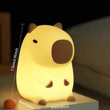 Đèn ngủ hình chuột lang nước dễ thương, đèn ngủ hình trâu, đèn LED mềm mại và đáng yêu, đèn ngủ hình kỳ nhông Mexico, đèn ngủ hình động vật độc đáo, thích hợp cho bàn làm việc, ký túc xá, phòng ngủ, trang trí nhà cửa dịp tựu trường, quà sinh nhật và Giáng sinh, đồ trang trí, bạn đồng hành khi ngủ, quà tặng ngày Valentine. - Nhiều màu - Xem 11