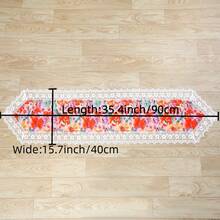 HXARTMIS 1pc Watercolor Floral & Butterfly Print Table Runner, Seasonal Home, Dining Table, Kitchen, Fireplace Decor, Indoor/Outdoor, Wedding/Party Decoration, Mother's Day, Valentine's Day Gift, Multiple Sizes Available - Color - View 12