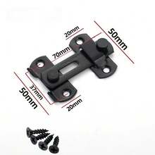 1 set de serrure de porte de grange en acier inoxydable - loquet coulissant à rotation de 180°, convient pour le garage, la salle de bain, la porte pour animaux de compagnie et les fenêtres - Multicolore - Voir 12