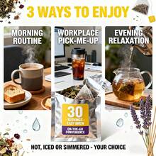 Chrysanthemum Honeysuckle Tea, Supports Liver And Kidney Health (Honeysuckle, Chrysanthemum, Cassia Seed, Burdock Root, Orange Peel, Wolfberry, Gardenia, Licorice, Dandelion, Mulberry Leaf) 10 In 1 Herbal Tea Health Tea, Family Pack - 彩色 - 查看 6