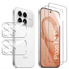 Juego de 4 piezas para Xiaomi Poco F8 Pro/Poco F8 Ultra, 2 protectores de pantalla de vidrio templado + 2 protectores de lente de cámara, protección de pantalla esencial 3D HD 9H anti-arañazos, aplicable a protección diaria, oficina, hogar. Protector de pantalla de teléfono, accesorios de teléfono a prueba de agua, a prueba de golpes, resistente a caídas y arañazos - transparente - Ver 13