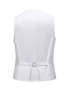 Caelus Male Groom Wedding Blazers High Quality Dress Jacket Coat Pants Vest Men 3 Pieces Set Formal Slim Tuxedo Prom Suit Business Networking Formal Tuxedo Prom Suit Work Office Suit - White - View 6