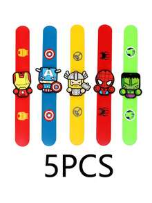 卡通拍手手环，雷神主题硅胶腕带拍手环益智玩具，日常派对玩具，嘉年华万圣节派对礼物 - 彩色 - 查看 14