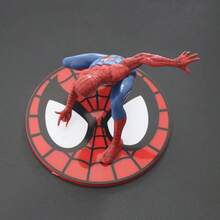 1pc 13cm Marvel Spider-Man Figure Avengers Model Desktop Car Chassis Ornament Office Decoration Collection Statue Christmas Gift New Year's Gift, Valentine's Day Gift, Easter Gift - Multicolor - View 3