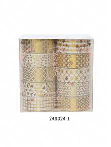 10 Rolls/Box, Vintage Botanical Flowers Pattern Washi Tape, Fashionable Hot Stamping And Silver Stamping Design Exquisite Chinese Style Pattern Decorative Tape, DIY Envelope And Greeting Card Making Scrapbook Decorative - Multicolor - View 17