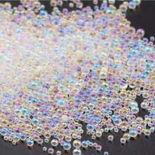 DIY美甲装饰：混合迷你泡泡珠和树脂填充物，适用于硅胶模具