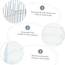 Housoutil Valla para Animales Pequeños Corral para Hámster Corral para Mascotas para Conejillos De Indias Conejos y Pequeños Roedores Interiores - 1 - Ver 5