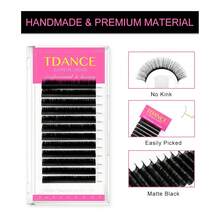 TDANCE 14-19mm Premium Thick Single Eyelash Extensions, Eyelash Cluster, Individual Eyelashes, False Lashes - Black and White - View 5
