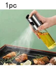 1pc Kitchen Oil Sprayer Bottle, Glass Seasoning Bottle For Oil, Vinegar, Soy Sauce, BBQ, Salad Dressing. 304 Stainless Steel Olive Oil Mister - Kitchen Cooking Oil Spray Bottle With Glass Container - Easy To Use And Clean - Great For Healthy Cooking And Baking - Multicolor - View 17