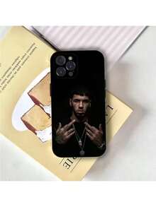 Funda de teléfono A- Rapper compatible con 17,16,15,14,13,12,Pro,Max,Plus,E,SE4,Air,Mini, cubierta suave negra, funda compatible con funda  17 pro max, funda  17 pro, funda  17, funda  16, funda  16 pro max, funda  15. - Z3 - Ver 6
