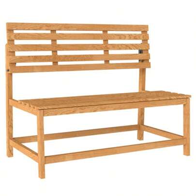 Outsunny 2-Seater Wooden Garden Bench, Weather And UV Resistant, With Convertible Backrests, Supporting Up To 240 Kg, Ideal For Balcony, Terrace Or Garden, Dimensions: 110 X 61 X 89 Cm, Made Of Teak.