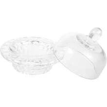 ón de postre transparente tazones de postre con tapasón para mezclar con tapa bol vasitos para postresón soups tazones de preparación de vidrio tazas claras - 1 - Ver 1