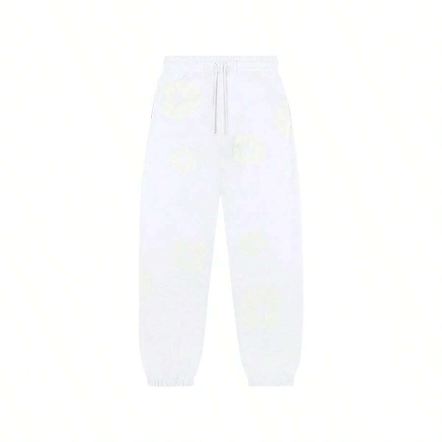 Denim Tears 'Sweatpants 'The Cotton Wreath' Pants Graphic And Drawstring For Unisex Adult - SOLE SERIOUSS, Women's Casual Drawstring With Modern Men Breathable Technology, Versatile Street Style Joggers Suitable For Streetwear, Casual Daily Wear, Weekend Outings, Music Festivals, Social Gatherings And More, Making It A Great Gift For Boyfriends Or Husbands.Sweatpants Sweats Wide For Men Sweat Pants Baggy Sweatpants - trắng - Xem 1