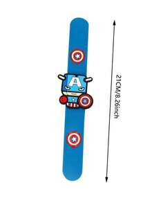 卡通拍手手环，雷神主题硅胶腕带拍手环益智玩具，日常派对玩具，嘉年华万圣节派对礼物 - 彩色 - 查看 3