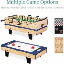 Multi-Game Table Series – 4-In-1 & 11-In-1 Combo Game Tables With Foosball, Air Hockey, Billiards, Ping Pong & More For Home, Game Room & Rec Room - 11合1淺色木紋 - 查看 2