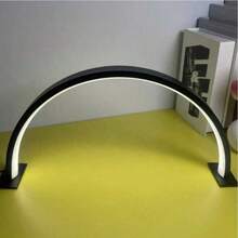 1pc Metal LED Crescent Lamp, USB Powered, 3-Color Dimmable, Portable, Suitable For Manicure, Eyelash Extension, Tattoo Lighting, Fashion Design, Manicure Lighting, Modern Desk Lamp Gift - Multicolor - View 13