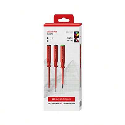 PB Swiss 5551 Classic VDE /PZ Screwdriver Set In Cardboard Box 3-Pieces