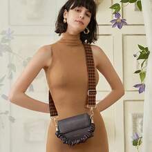 Purse Straps Replacement Crossbody Bag Strap For Purses Adjustable Wide Shoulder Straps For Women Handbags{Inchcolor_nameinch:InchBlackgoldbucklehoundstoothinch} - 黑金扣千鳥格 - 查看 6