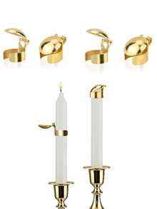 2个装自动蜡烛熄灭器，金属定时蜡烛熄灭器，优雅家居装饰蜡烛熄灭工具 - 彩色 - 查看 3