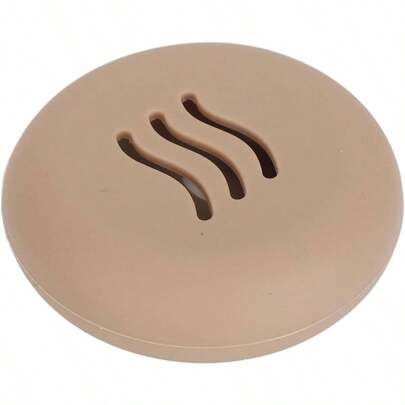 Soporte para Esponjas de Polvo de Silicona, Estuche de Almacenamiento de Esponja de Maquillaje Porttil, Transpirable, Prevencin de Polvo, Marrn, para Viajes