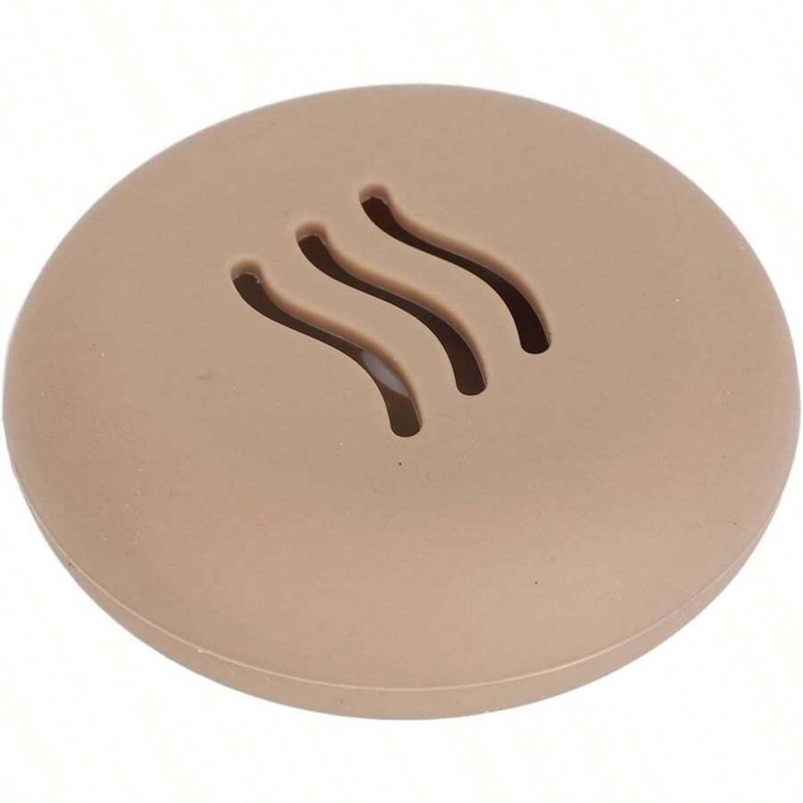 Soporte para Esponjas de Polvo de Silicona, Estuche de Almacenamiento de Esponja de Maquillaje Porttil, Transpirable, Prevencin de Polvo, Marrn, para Viajes - inicial - Ver 1