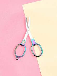 قطعة واحدة مقص مطوي ثنائي الحلقة من الفولاذ المقاوم للصدأ متعدد الوظائف، مقص صغير محمول، مقص مدمج صغير، مناسب للصيد الخاص والصيد في الهواء الطلق وقطع خط الصيد والسفر والاستخدام المنزلي، ويمكن تعليقه على سلسلة المفاتيح للحمل