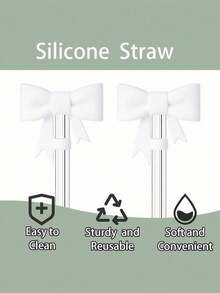 1PC/2pcs Classic Bow Straw Cap Top Hat Compatible With Stanley 30 And 40 Oz Tumbler Cups, Reusable Cute Silicone Straw Tip Cap Protective Cup Straw Accessory, Can Be Used As A Birthday Gift, Halloween, And Christmas Holiday Gift. - 彩色 - 查看 7