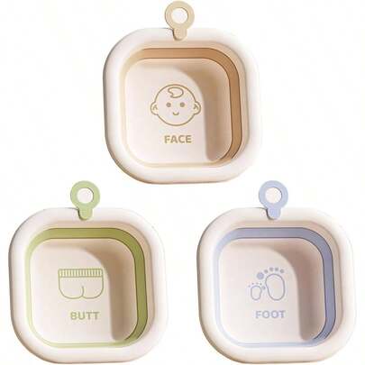 - Lavabos plegables pequeos, paquete de 3 u2013 Tina de bao plegable ligera para fregadero, lavabo de limpieza porttil para viajes, camping, plato, lavandera 12 l/3.2 galones cada, azul