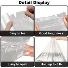 400-Count Large Clear Disposable Food Storage Bags | Must-Have For Christmas & Holiday Meal Prep, Effortlessly Store, Sort & Package Festive Foods | Strong Seal + Transparent Design For Hassle-Free Holiday Kitchen Organization - 7.87*11.81 Inches/7.87*11.81 - View 10