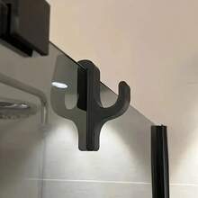 3 haczyki prysznicowe 3D, pasujące do drzwi szklanych o grubości 8 mm, łatwy w montażu wieszak łazienkowy do wieszania ręczników i ubrań, trwałe rozwiązanie do przechowywania w łazience, akcesoria łazienkowe