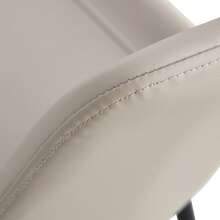 Set Of 4 Modern Dining Chairs With PU Upholstery And Metal Frame - Spacious Seating, Perfect For Restaurants, Home Offices And Various Living Spaces. Black, White, Light Gray. - 淺灰色 - 查看 7