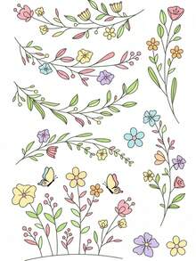 Bộ 29 miếng giấy ổn định thêu hoa và dây leo, que thêu tan trong nước 21,08cm x 29,72cm và nhãn dán may, 4 tờ giấy dập viền hoa thêu, kèm theo 9 video hướng dẫn các mũi thêu. - Nhiều màu - Xem 12