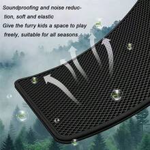 Pet Black Double-Layer Honeycomb Design Litter Mat, Anti-Slip Washable For Bedroom, Living Room, Pet Supplies To Keep Home Clean And Hygienic - Multiple Sizes - View 5