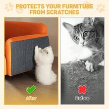 7-Pack Cat Scratch Couch Furniture Protector Dark Gray Pre-Cut 11.81" X 15.74" Each Self-Adhesive Cat Scratch Pads Durable Cat Scratching Carpet Mat For Sofa Wall Door And Cat Tree Replacement - Một cỡ - Xem 5