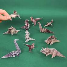 DIY恐龙折纸入门套装 | 创意纸艺套装，适用于家居/办公室装饰、节日礼物（圣诞节）和手工派对，包含所有材料