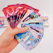 40pcs/8packs Sanrio Cartoon Character Collection Cards Set, Including Hello Kitty/Melody/Kuromi And Other Cute Anime Characters, With Collection Guide And Trading Card Game - Multicolor - View 2