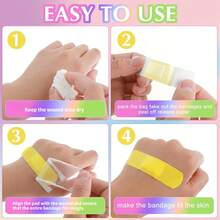 20/30/40/50/60/80/100pcs Cute Colorful Bandages, Elastic Adhesive Breathable Cartoon Colored Bandages, One-Time High Elasticity Bandages, Suitable For Abrasions, Wound Care, First Aid Patches, Outdoor Sports Bandages, Home First Aid Kits, Home And Outdoor Basic Wound Protection Stickers, Colorful Patches Showcase Unique Personalized. - Multicolor - View 7
