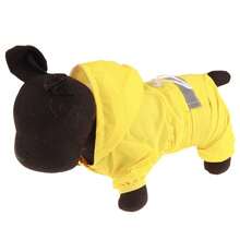 Manteau imperméable pour chien, manteau de pluie réfléchissant, manteau de pluie à double couche pour chien, manteau de pluie pour animaux de compagnie adapté aux petits chiens, veste de pluie pour animaux de compagnie avec capuche respirante - Jaune citron - Voir 7