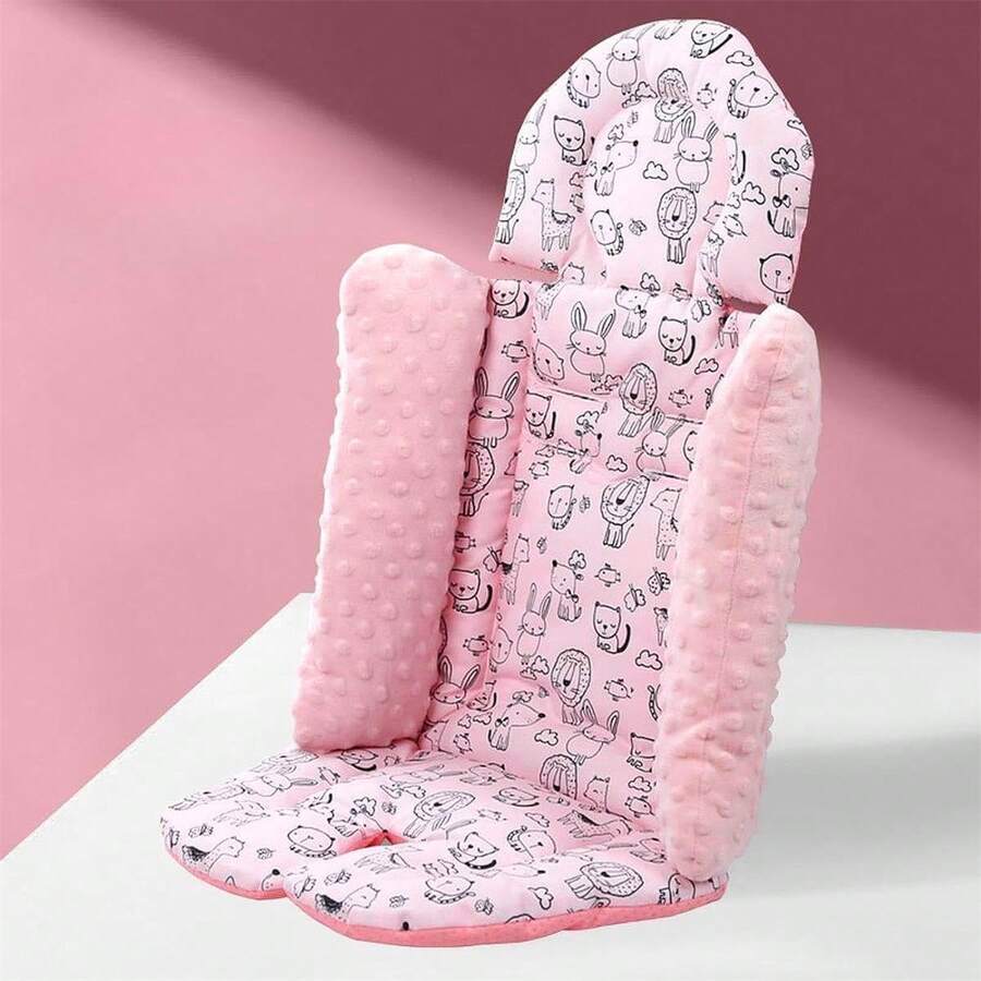 Baby Stroller Seat Cushion Animal Patterned Seat Mattress Pad For Carriage,Bassinet Pram - Pink - View 1