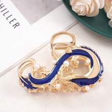 1 Stück Emaille Perle Drachen geformter Haarclip, mit exquisiter Verarbeitung, die klassischen und modernen Stil kombiniert, geeignet für den täglichen Gebrauch, Partytragen und als Geschenk, elegante Krallen Clips Lässig Haarklammern - Verschiedenfarbig - Übersicht 11