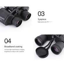 LANDVIEW Professional Binoculars With Carrying Case, Suitable For Travel, Hunting, Fishing, Large Objective Lens